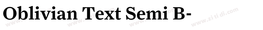 Oblivian Text Semi B字体转换